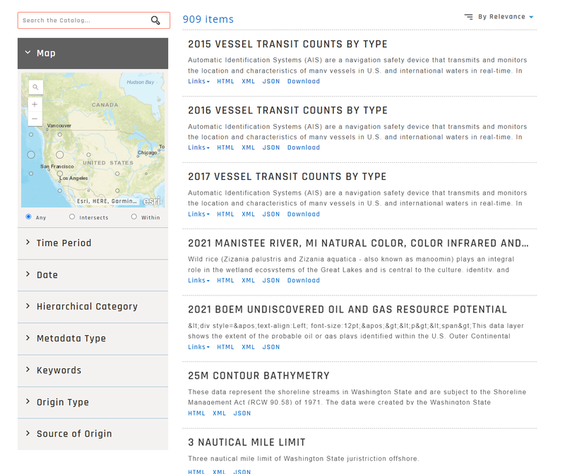 GeoPortal Catalog Screenshot